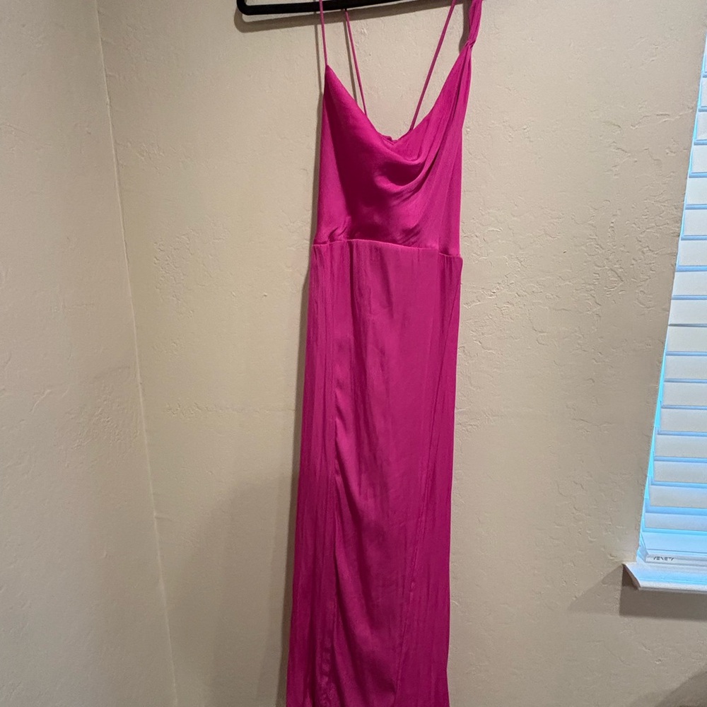 Anthropologie Pink Slip Maxi Dress with Cowl Neck for Cocktail